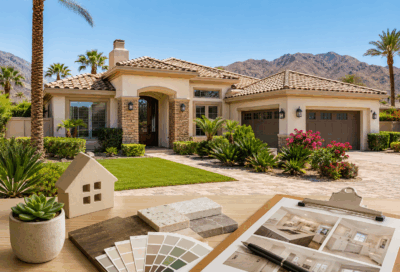 Desert resort home with design details