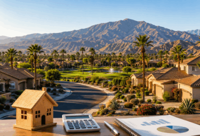 Desert resort neighborhood with financial planning